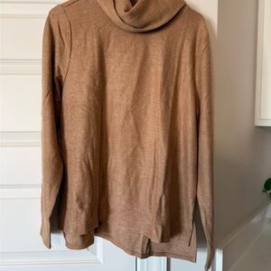 Lands' End Classic Brown Turtleneck Sweater